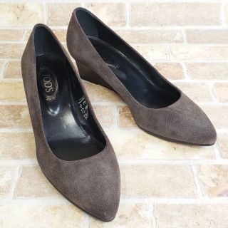 TOD'S - トッズ TOD's☆ スエードレザー ウェッジソール パンプス