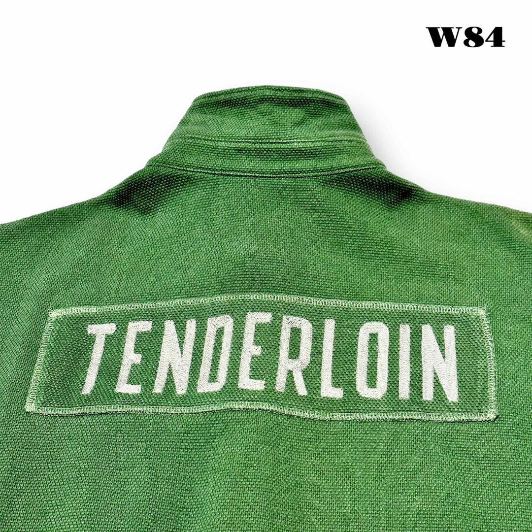 希少品！ TENDERLOIN モス スティッチ 3/4 ポロ グリーン 緑 M