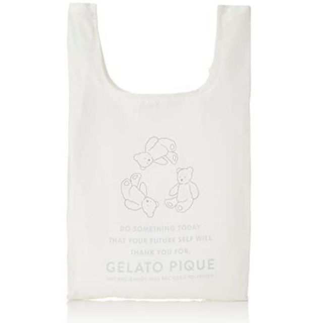 gelato pique(ジェラートピケ)のジェラートピケ  ベア柄　エコバッグ　ホワイト　新品未使用 レディースのバッグ(エコバッグ)の商品写真