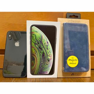 アップル(Apple)のジャンク iPhone XS 256 GB スペースグレー SIMフリーおまけ付(スマートフォン本体)