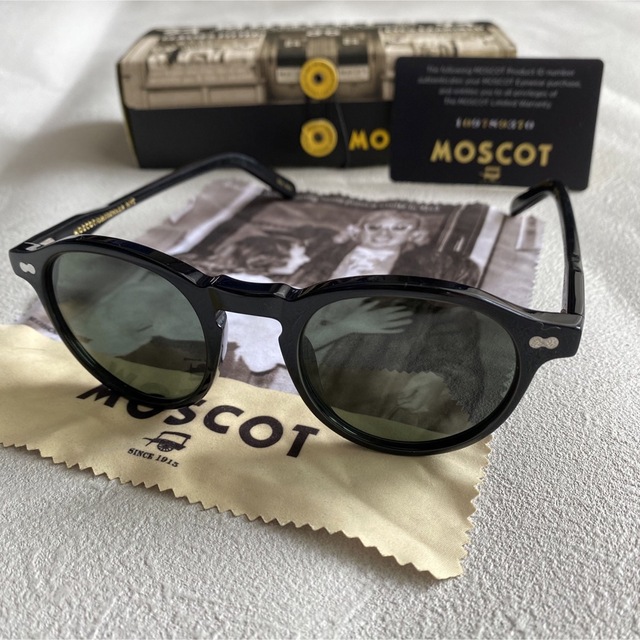 MOSCOT(モスコット)の【極美品】正規品 モスコット ミルゼン 46 ブラック ダークグリーンレンズ メンズのファッション小物(サングラス/メガネ)の商品写真