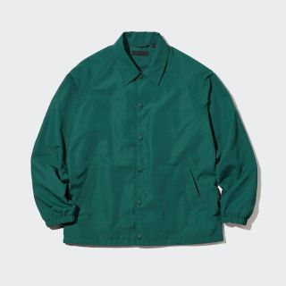 ユニクロ(UNIQLO)の新品 ユニクロ UNIQLO コーチジャケット Ｌ グリーン 緑 2022SS(ナイロンジャケット)