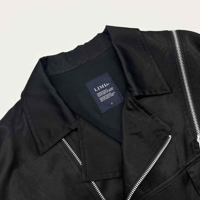 LIMI feu Ry/C Satin Riders Jacket A 黒2 | www.jarussi.com.br