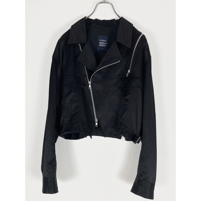 LIMI feu Ry/C Satin Riders Jacket A 黒2 | www.jarussi.com.br
