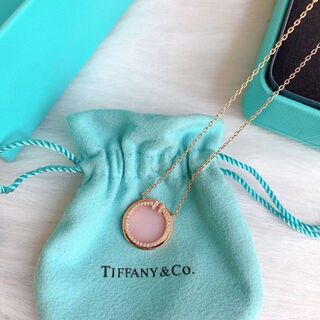 Tiffany & Co. - ティファニー ピンクオパール サークル ペンダント ネックレス