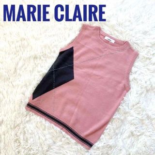 マリクレール(Marie Claire)の♡お菓子星人さま専用♡マリクレール アーガイル柄 ニットベスト M　薄手(ベスト/ジレ)