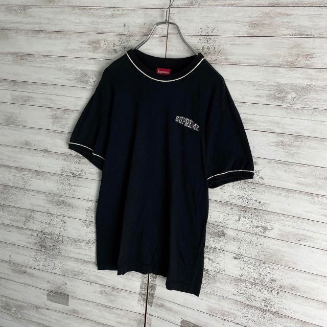 7691 【人気デザイン】シュプリーム☆ワンポイントロゴ定番カラーtシャツ　美品