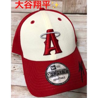 ニューエラー(NEW ERA)の大谷翔平　刺繍サイン　キャップ　エンゼルス　WBC2023 フリーサイズ　新品(応援グッズ)