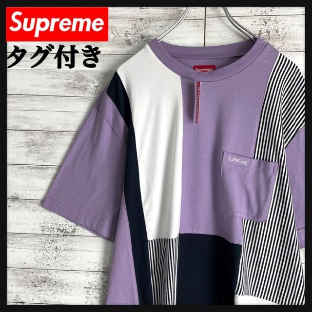 7695 【人気デザイン】シュプリーム☆ワンポイントロゴ定番カラーtシャツ　美品