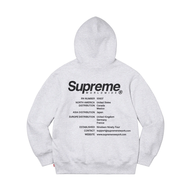 supreme worldwide hooded sweatshirt M メンズのトップス(パーカー)の商品写真