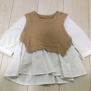 プティマイン(petit main)のプティマイン　シャツ　レイヤード　春(Tシャツ/カットソー)