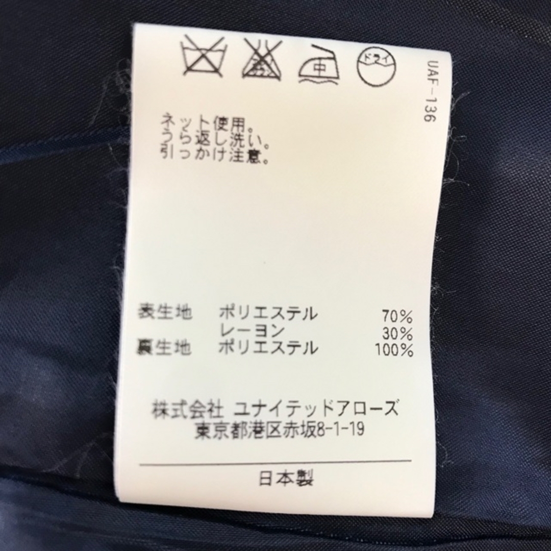 三色ドッキングワンピース M　七分袖　裏地付　オフィスコーデ　体型カバー　日本製