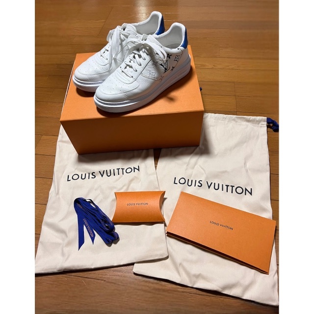 LOUIS VUITTON ビバリーヒルズ  モノグラム ホワイト×ブルー26㎝