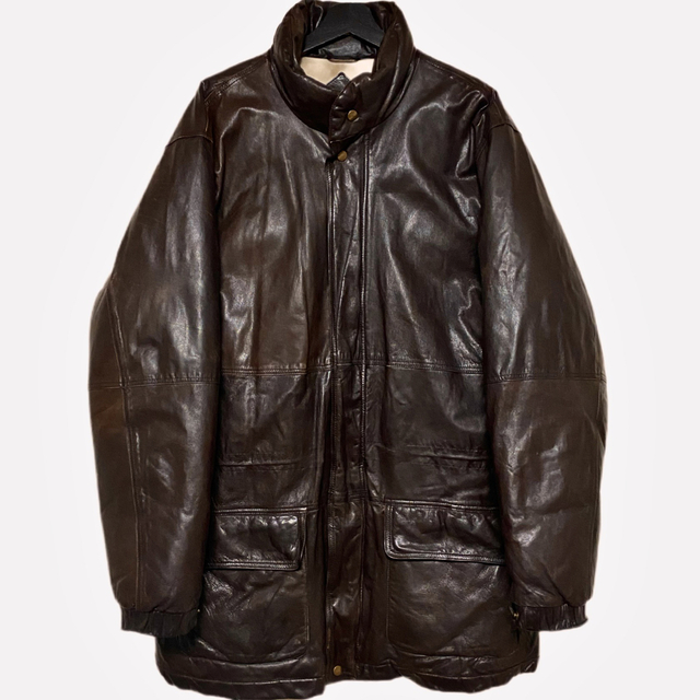 Eddie Bauer - 80s エディーバウアー 黒タグ ビンテージ レザーダウン Eddie Bauer - 80s エディーバウアー 黒タグ ビンテージ レザーダウン
