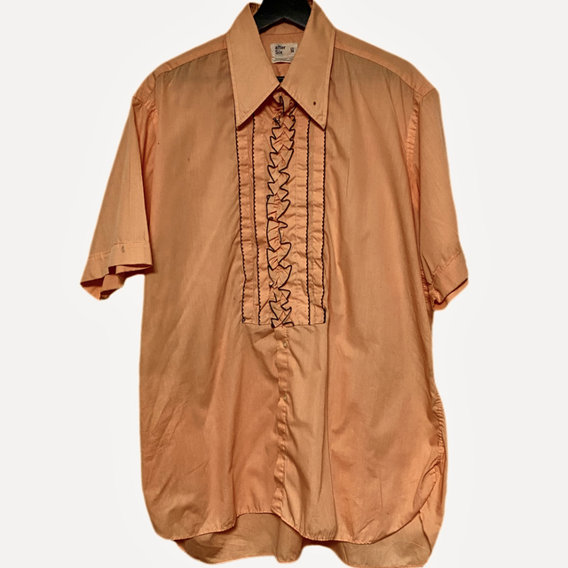70s after six ビンテージ フリルシャツドレスシャツ 半袖 USA製