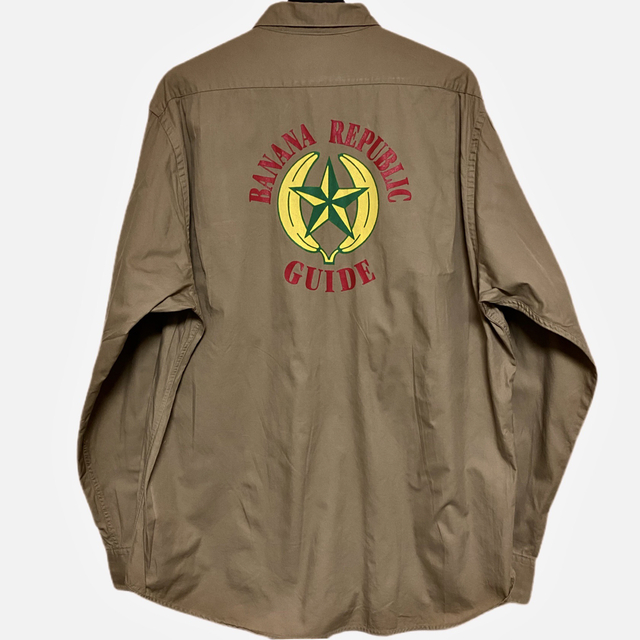 80s オールド バナナリパブリック 初期タグ ビンテージ サファリガイドシャツ