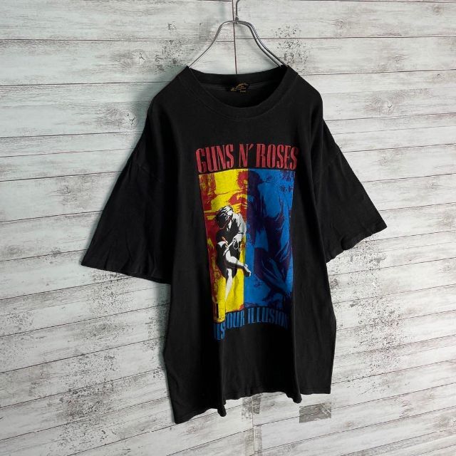 6676【希少XLサイズ】ガンズアンドローゼズ☆90年代ビンテージtシャツ　美品 メンズのトップス(Tシャツ/カットソー(半袖/袖なし))の商品写真