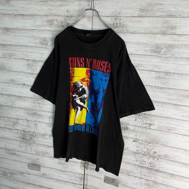 6676【希少XLサイズ】ガンズアンドローゼズ☆90年代ビンテージtシャツ　美品 メンズのトップス(Tシャツ/カットソー(半袖/袖なし))の商品写真