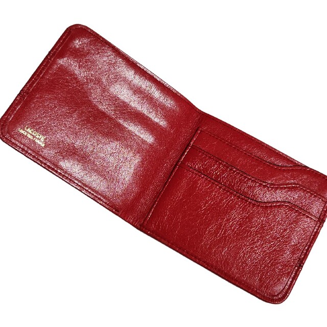 LACOSTE(ラコステ)の80s　デッドストック　ラコステ　ヴィンテージ　レザー財布　レッド レディースのファッション小物(財布)の商品写真