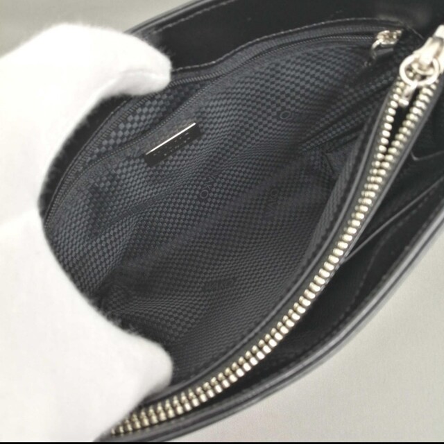 【美品】銀座 和光 フォーマル　ハンドバッグ レザー 黒 レディースのバッグ(ハンドバッグ)の商品写真