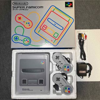 スーパーファミコン(スーパーファミコン)のスーパーファミコン SFC 電源アダプタ AVケーブル 箱付き スーファミ(家庭用ゲーム機本体)