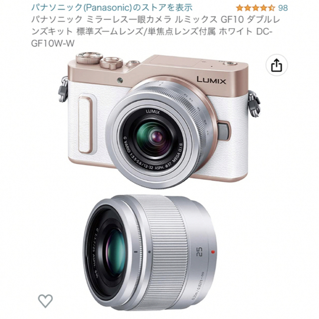 Panasonic ミラーレス一眼 LUMIX ストラップ付きカメラ