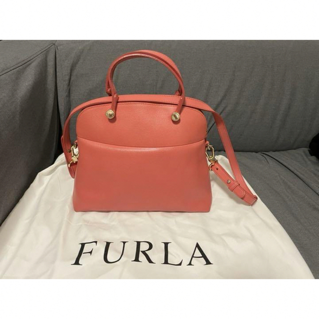 FURLA フルラ ハンドバッグ　サーモンピンク