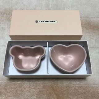 ルクルーゼ(LE CREUSET)のル・クルーゼ　食器　ピンク　新品未使用(離乳食器セット)