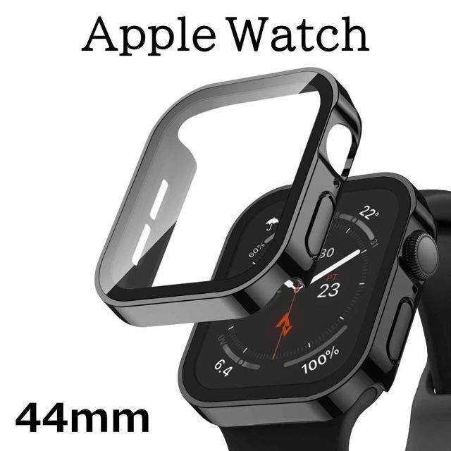 Apple Watch ケース カバー フラット 44mm ブラック