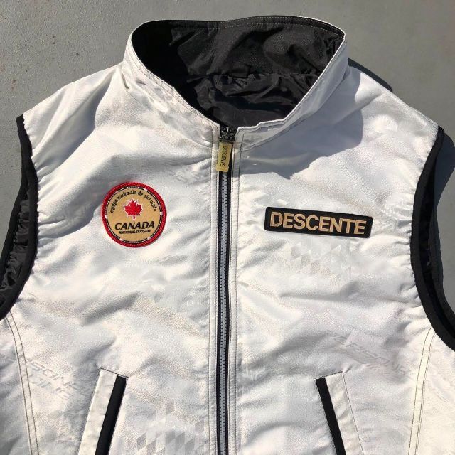 DESCENTE CANADA デサント カナダ 中綿入り ダウンベスト M 白