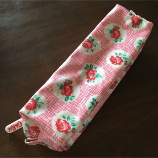 キャスキッドソン(Cath Kidston)のキャスキッドソン 花柄ペンポーチ・ペンケース オイルクロス ピンク 新品未使用品(ペンケース/筆箱)