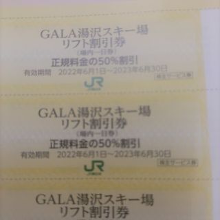 ジェイアール(JR)のＪＲ東日本優待券のガーラ湯沢スキー場リフト券10枚400円(スキー場)