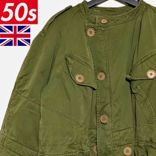 ミリタリー(MILITARY)の50s イギリス軍ミリタリー ビンテージ モッズコートミドルパーカー size2(モッズコート)