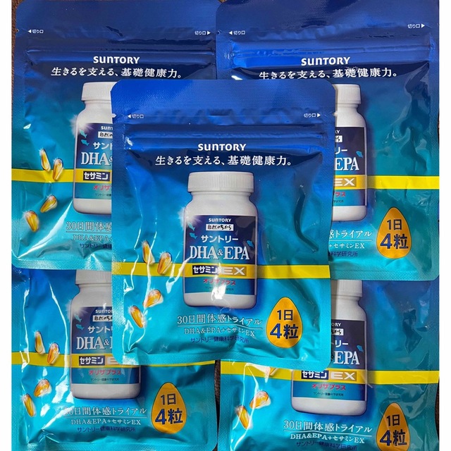 新品】6個セット サントリー・DHA&EPA+セサミンEX・オリザプラス - その他