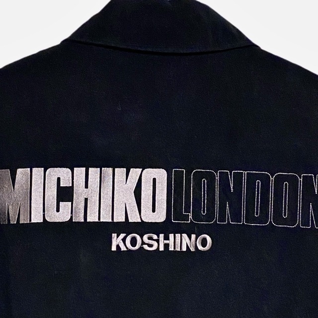 MICHIKO LONDON(ミチコロンドン)の80s ミチコロンドンコシノ ビンテージ ナイロンジャケット ブルゾン ブラック メンズのジャケット/アウター(ブルゾン)の商品写真