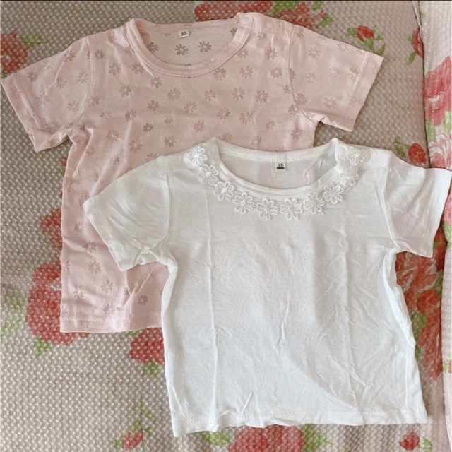 95cm／半袖／Tシャツ／2枚セット キッズ/ベビー/マタニティのキッズ服女の子用(90cm~)(Tシャツ/カットソー)の商品写真