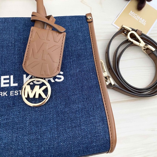 新品 MICHAEL KORS マイケルコース ショルダーバッグ デニムブルー