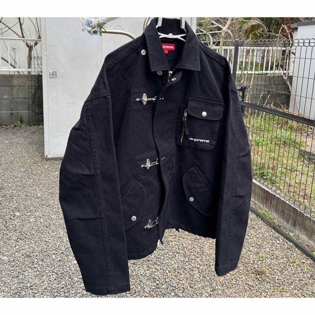 supreme canvas clip jacket black Lサイズ