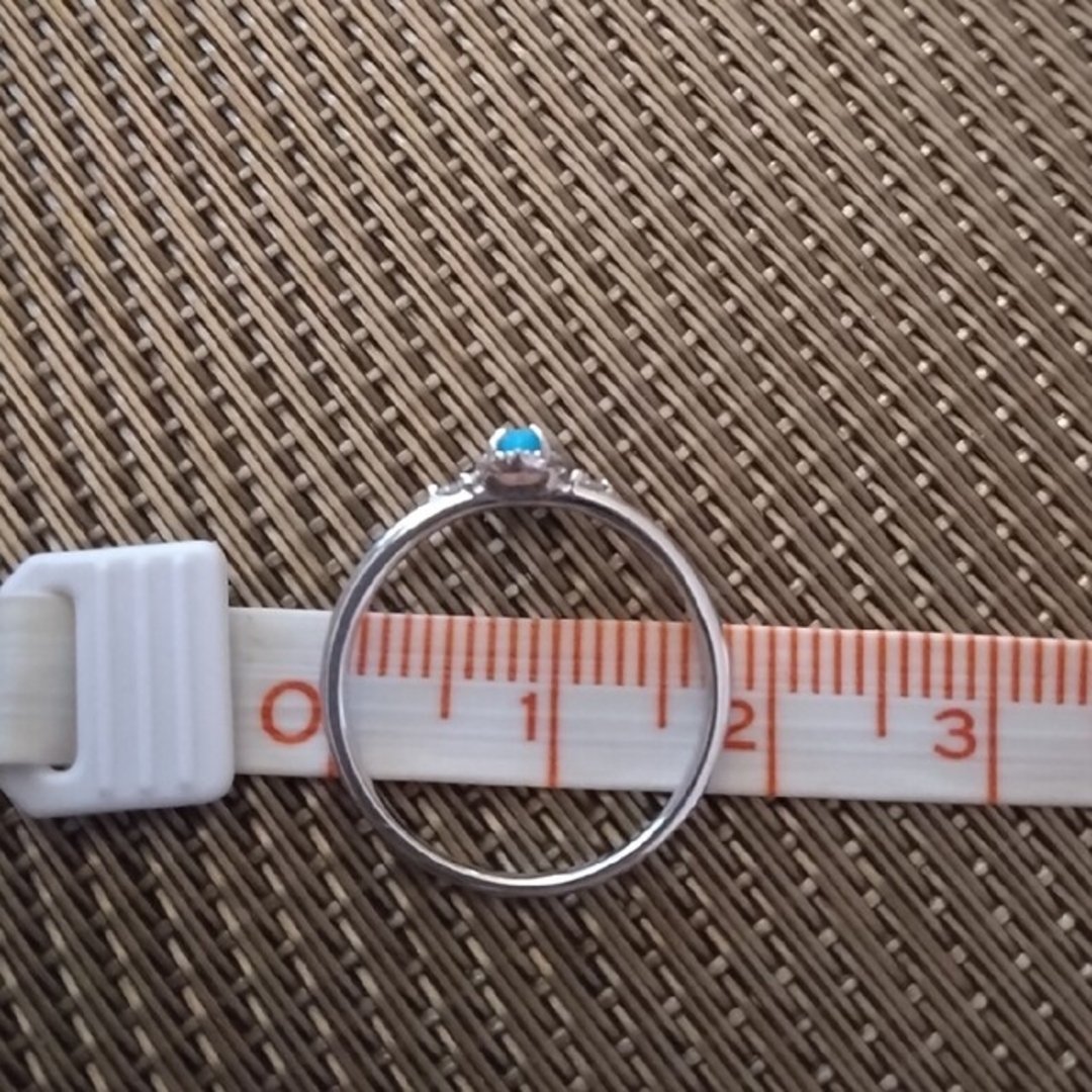 【専用】K18 ターコイズ ダイヤモンドホワイトゴールド指輪天然石11号 レディースのアクセサリー(リング(指輪))の商品写真
