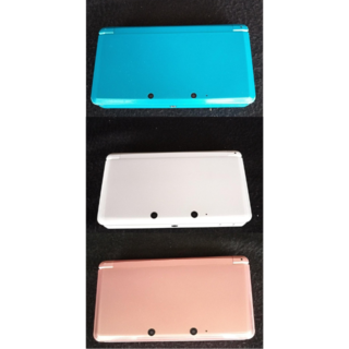 ニンテンドウ(任天堂)の3DS 本体 ブルー ピンク ホワイト 3セット販売(携帯用ゲーム機本体)