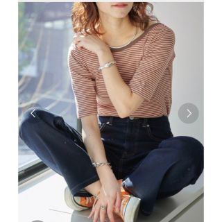 チャオパニックティピー(CIAOPANIC TYPY)の【Miller/ミラー】別注ボーダー五分袖　Tシャツ(Tシャツ(半袖/袖なし))