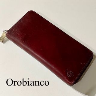 オロビアンコ(Orobianco)のオロビアンコ Orobianco  ラウンドファスナー 長財布　ワインレッド(長財布)