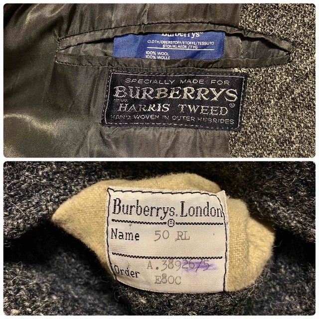 BURBERRY - 60s バーバリー ビンテージ 一枚袖 ハリスツイード BURBERRY - 60s バーバリー ビンテージ 一枚袖 ハリスツイード
