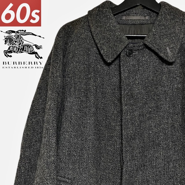 60s バーバリー ビンテージ 一枚袖 ハリスツイードバルマカーンコート 英国製 | フリマアプリ ラクマ