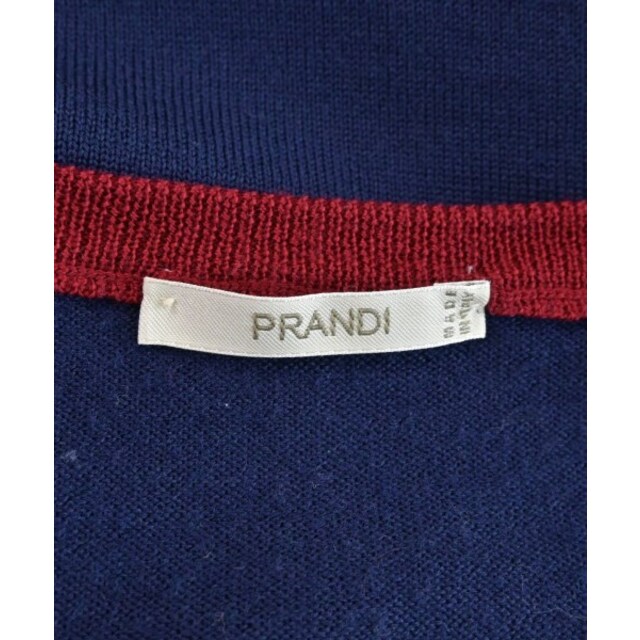 PRANDI プランディ ニット・セーター L 紺x赤