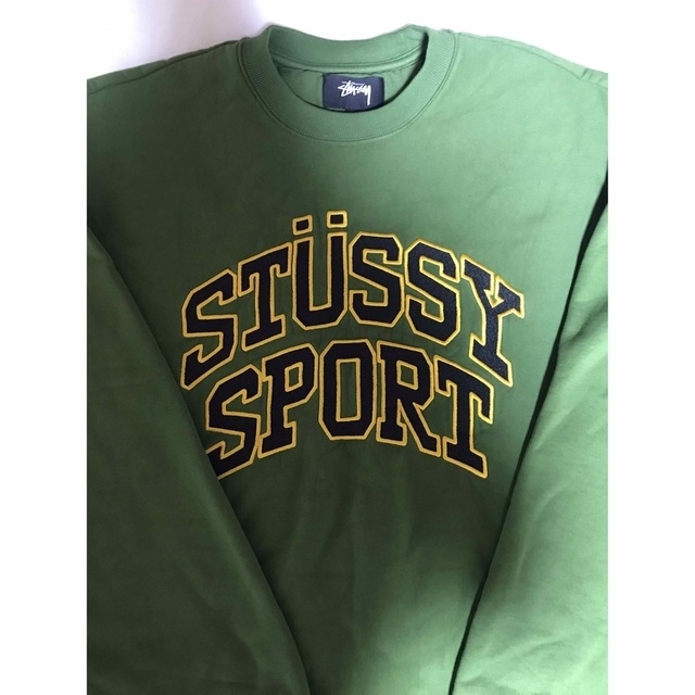 STUSSY ステューシー スウェット 22AW STUSSY SPORTロゴ オーバーサイズ RELAXED OVERSIZED CREW オリーブ M トップス シンプル カジュアル ブランド 【メンズ】