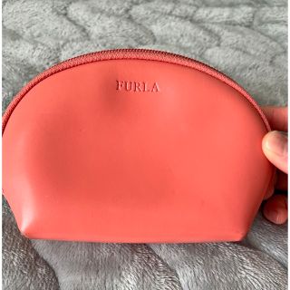 フルラ(Furla)のFURLAポーチオレンジピンク美品(ポーチ)