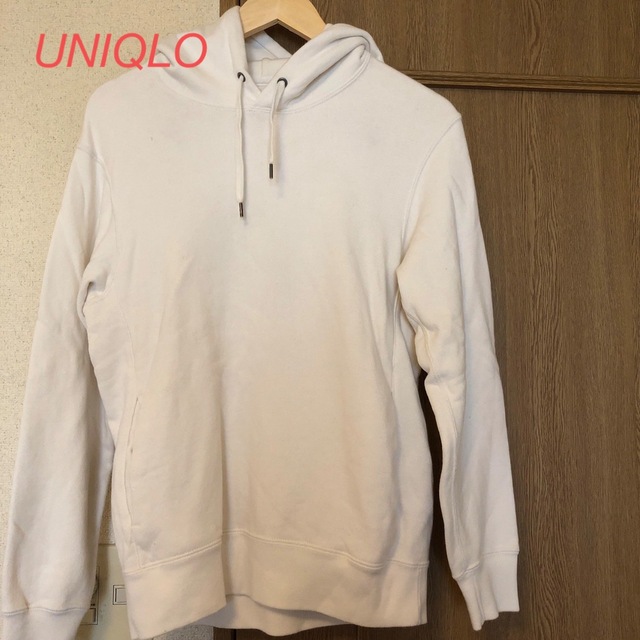 UNIQLO(ユニクロ)のUNIQLO パーカー　メンズSサイズ　白 メンズのトップス(パーカー)の商品写真