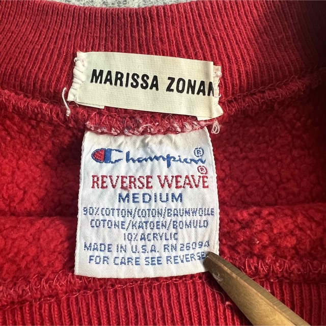 Champion(チャンピオン)の90's Champion/チャンピオン 無地 RED RWスウェット　USA製 メンズのトップス(スウェット)の商品写真