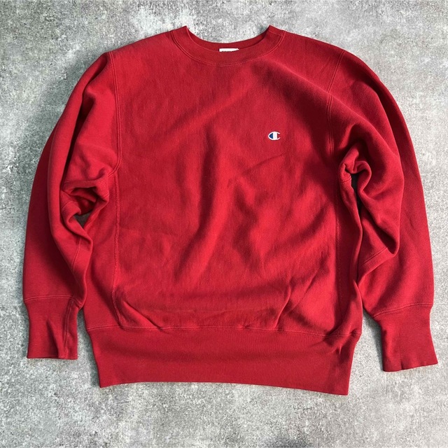 90's Champion/チャンピオン 無地 RED RWスウェット　USA製